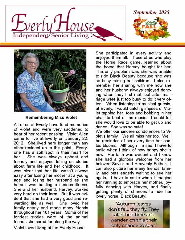 August 2025 Newsletter