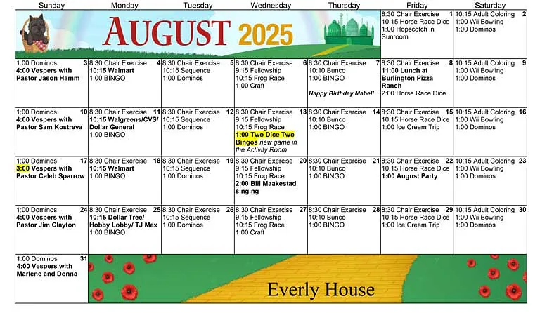 August 2025 Calendar